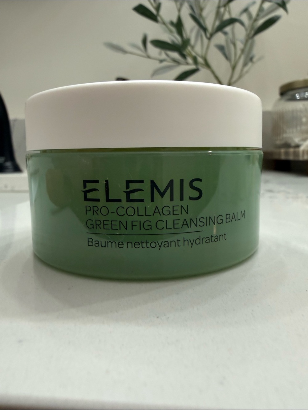 ELEMIS Pro-Collagen Green Fig Cleansing Balm — Green and White Jar